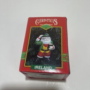 Vtg  Christmas Collectable Ireland Santa Ornament Santas Around World 1995 NIB